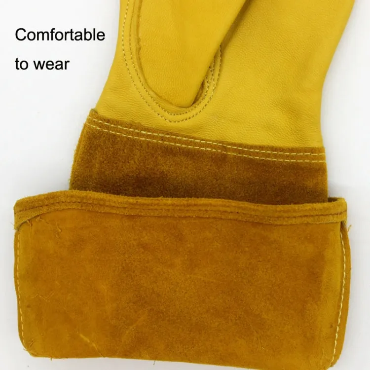 1 Pair JJ-GD305 Genuine Leather Stab-Resistant Cut-proof Garden Gloves, Size: L