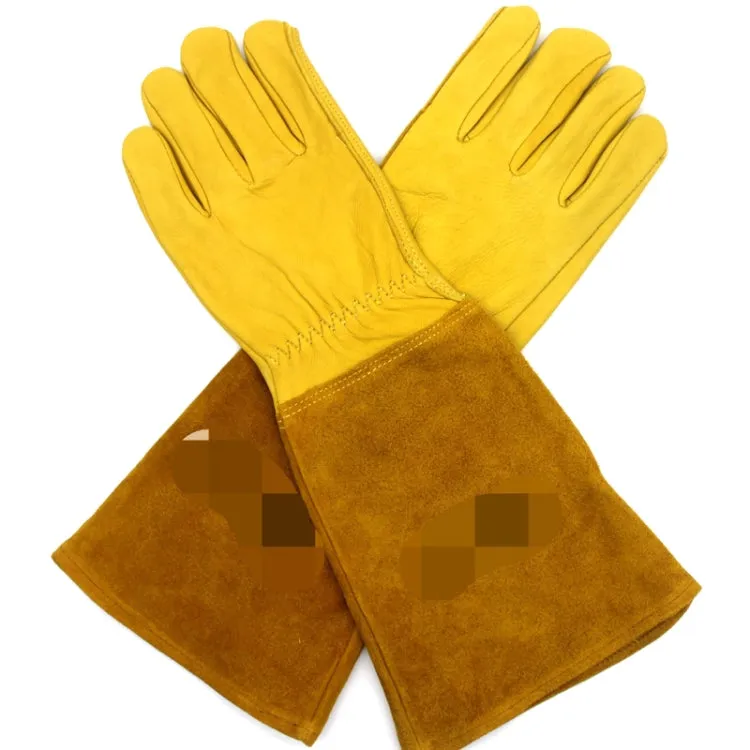 1 Pair JJ-GD305 Genuine Leather Stab-Resistant Cut-proof Garden Gloves, Size: L