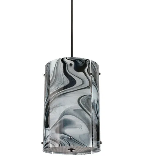 12.5"W Metro Noir Swirl Sacramento Modern Pendant