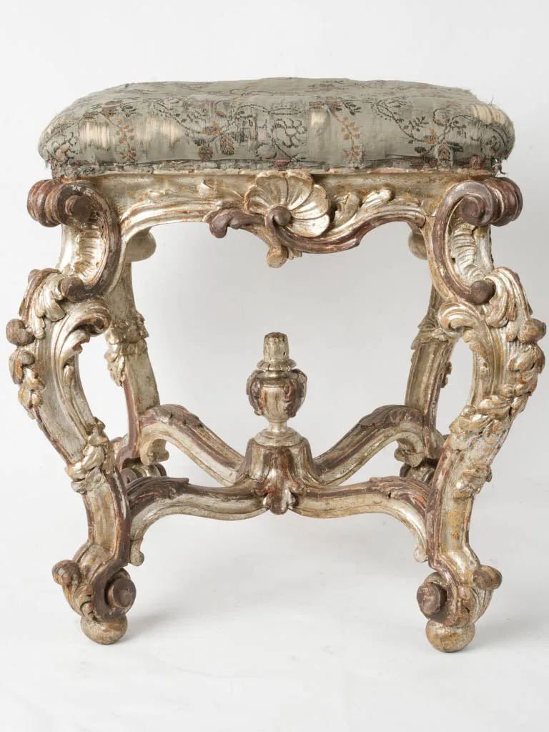 19th-Century Rocaille Stool from Genoa, Italy