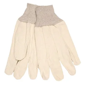 8300C MCR Safety Heavy Weight Gloves, Large, Canvas, Natural, Knit Wrist Cuff