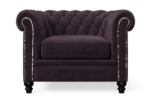 Aversa Armchair Purple Velvet