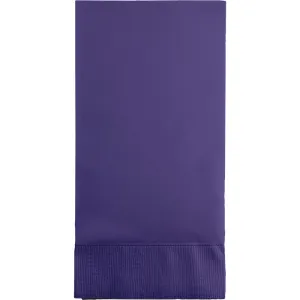 Bulk Purple 3 Ply Guest Towels (192 per Case)