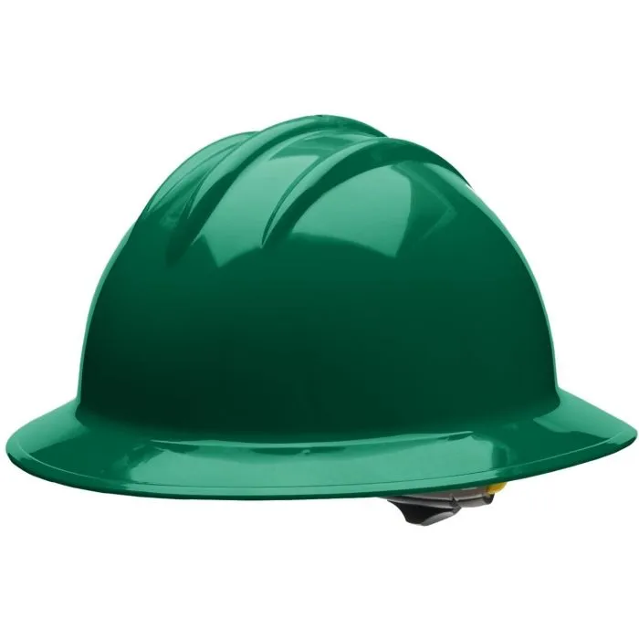 Bullard C35 35FGR 6pt Ratchet Classic Extra Large Full Brim Hard Hat with Accessory Slots Hard Hat, Forest Green, 1 Each