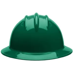 Bullard C35 35FGR 6pt Ratchet Classic Extra Large Full Brim Hard Hat with Accessory Slots Hard Hat, Forest Green, 1 Each