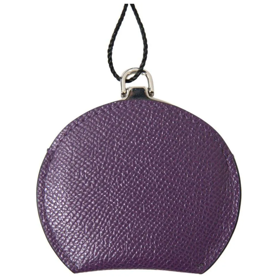 Dolce & Gabbana Elegant Purple Leather Mirror Holder