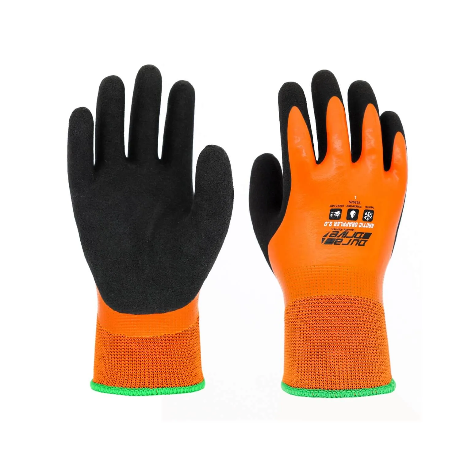 DuraDrive New Arctic Grappler 2.0 Waterproof Thermal Nylon Acrylic Winter Work Gloves