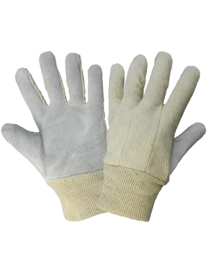 Economy Split Cowhide Leather Palm Gloves with Knit Wrist - 2300KW