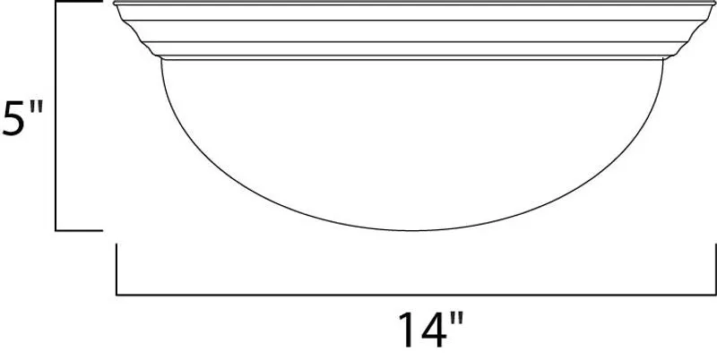 Essentials - 585x 14" 2 Light Flush Mount in Satin Nickel with Marble Glass Finish