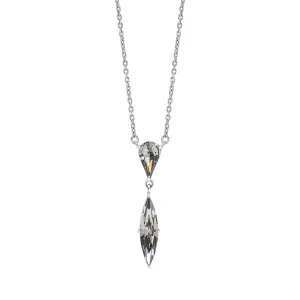 Fiorelli Sterling Silver Black Diamond Crystal Necklace N4620B