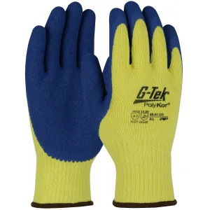 G-Tek PolyKor 09-K1320 Seamless Knit PolyKor Blended with Latex Coated Crinkle Grip Safety Glove(One Dozen)