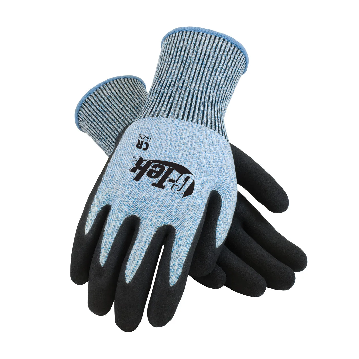 G-Tek PolyKor 16-330 Seamless Knit PolyKor Blended with Double-Dipped Nitrile Coated Safety Glove (One Dozen)