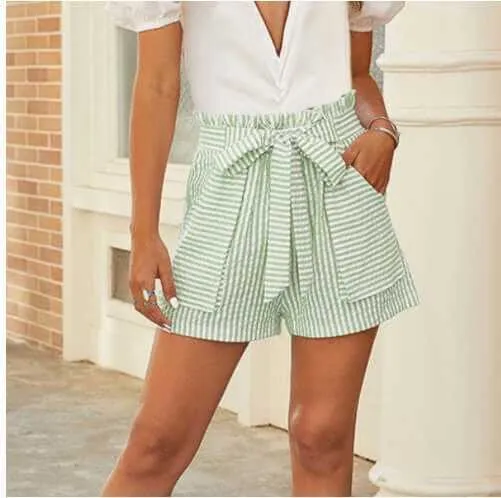 Glow Chic's Commuter Loose Striped Shorts