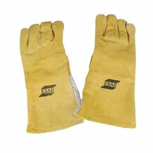 Homdum leather Hand Gloves Heat Resistant industrial Hand Protection Gloves Yellow 34 cm Length TIG MIG ARC Welding Safety Equipment