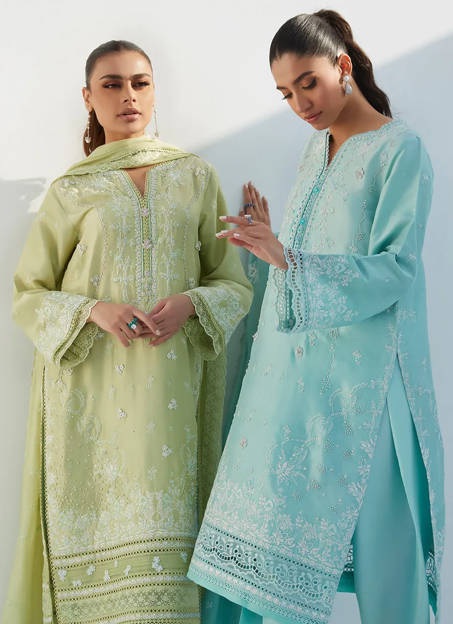 Judie Apple Green Shirt And Dupatta