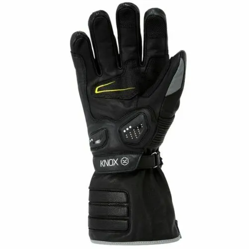 Knox Zero 2 Winter Leather Motorcycle Gloves - Black