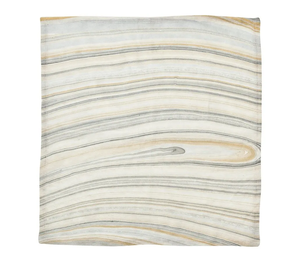 Marbled Napkin in Beige, Taupe & Gray, Set of 4