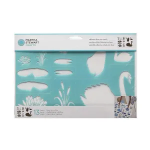 Martha Stewart Adhesive Stencils 1 Sheets Swan Lake