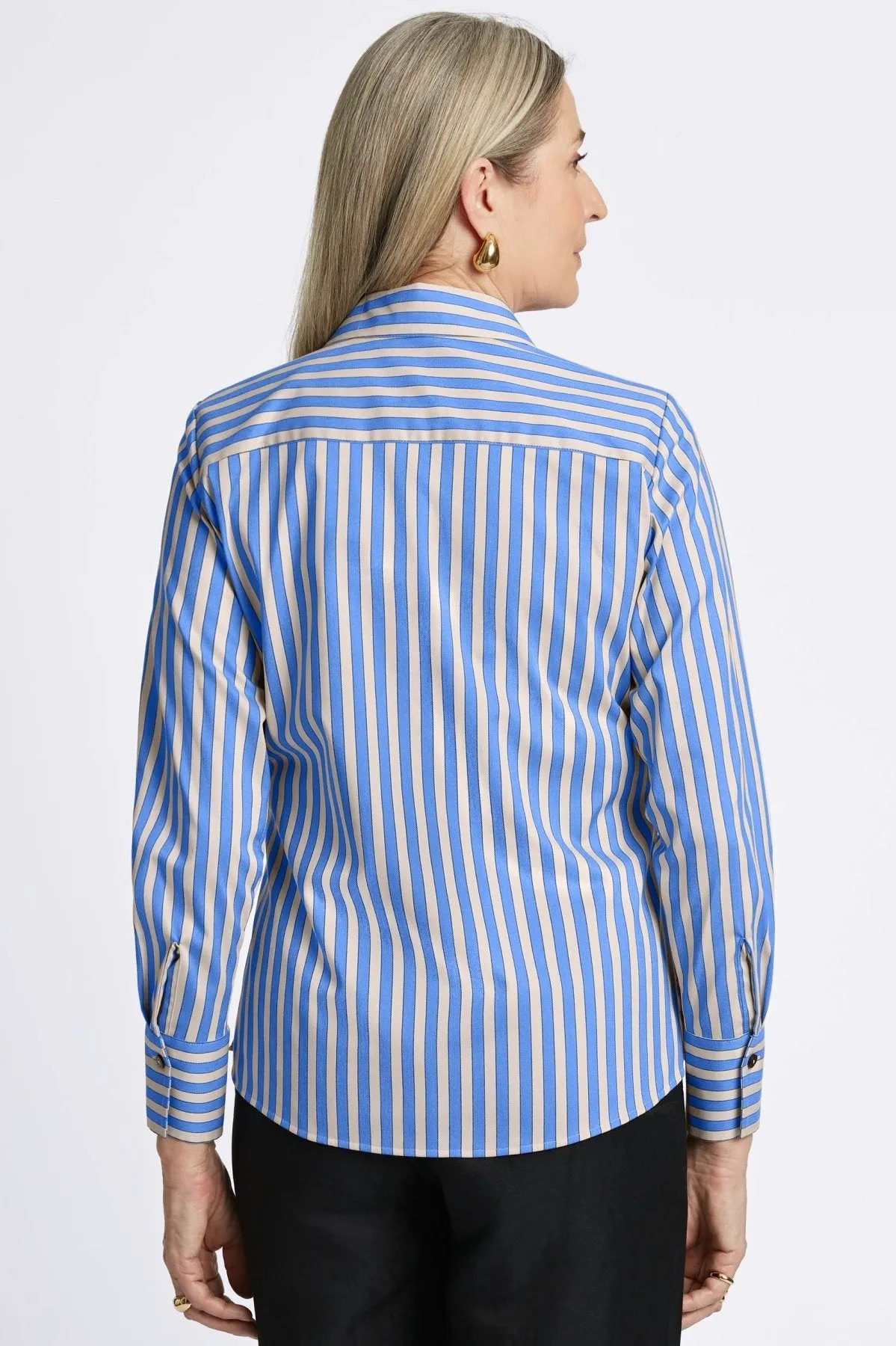 Mary Essential Stretch Striped No Iron Shirt