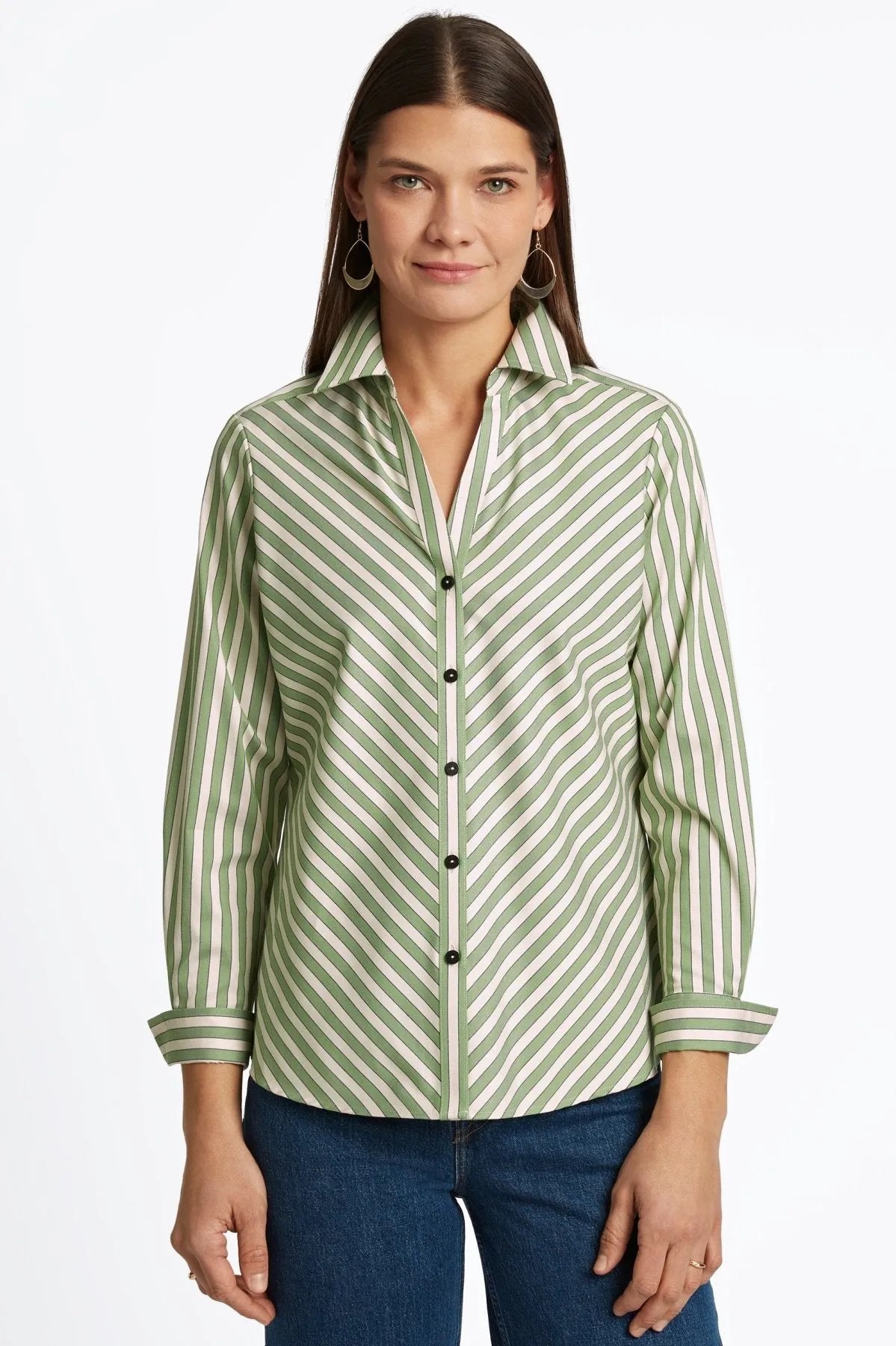 Mary Essential Stretch Striped No Iron Shirt