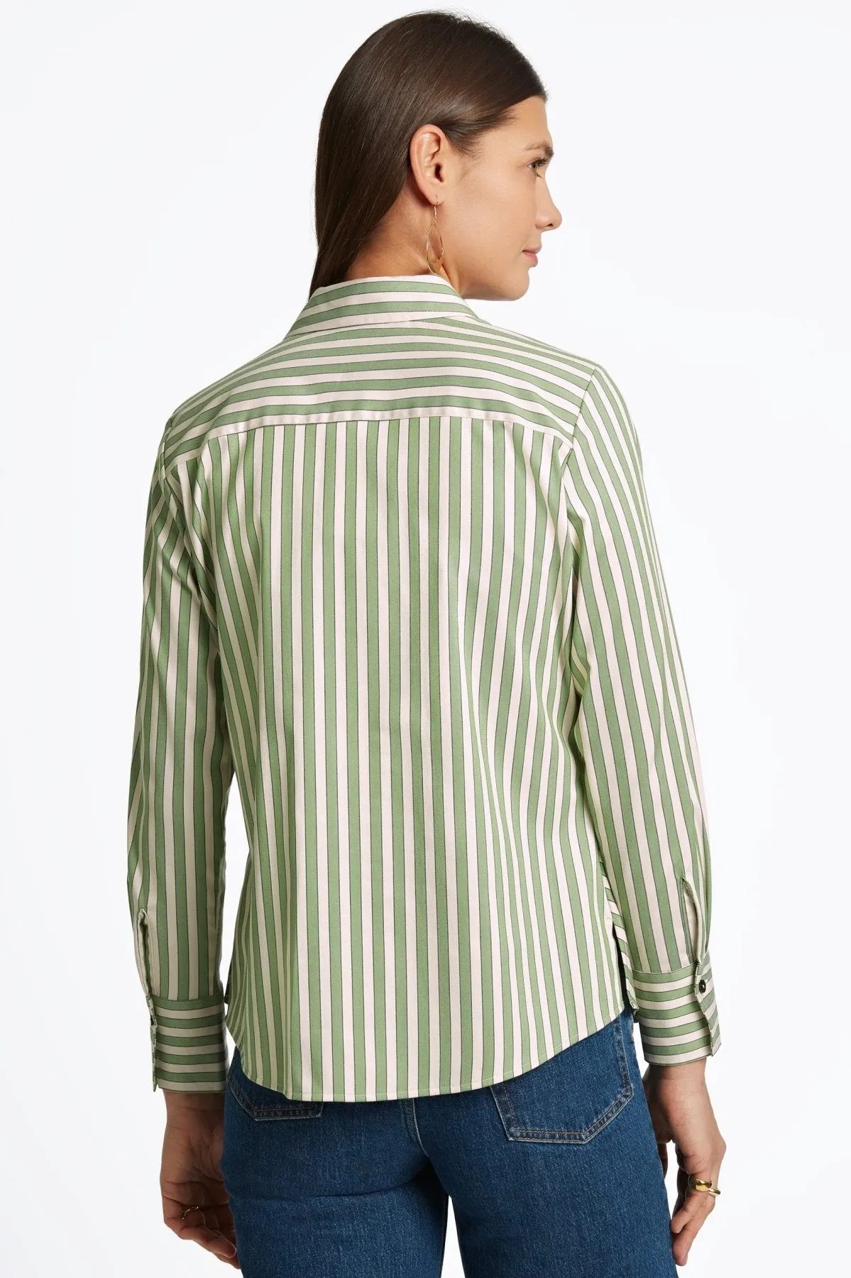 Mary Essential Stretch Striped No Iron Shirt