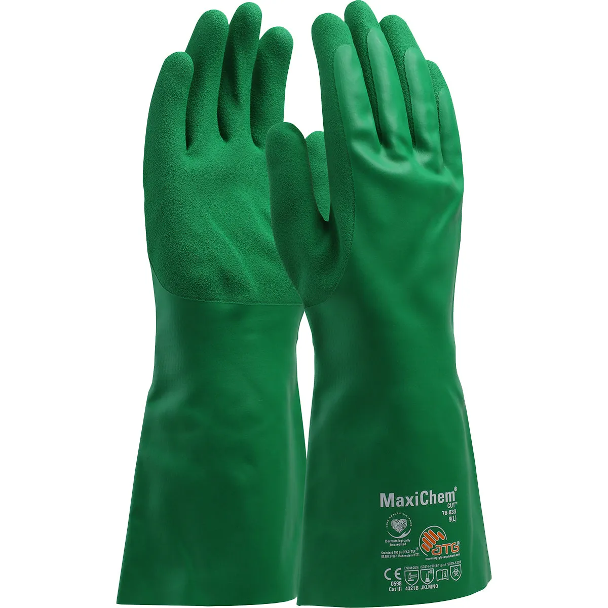 MaxiChem Cut 76-833 14" Nitrile Blend Coated Glove with HPPE Liner and Non-Slip Grip on Palm and Fingers Safety Glove(One Dozen)