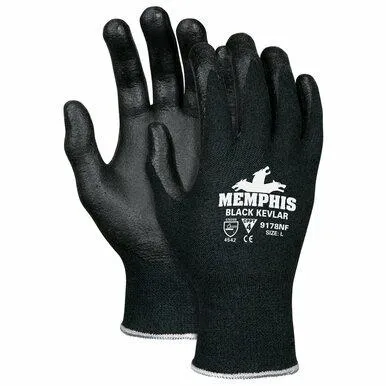 MCR Memphis Black Kevlar Cut Protection Gloves 9178NF