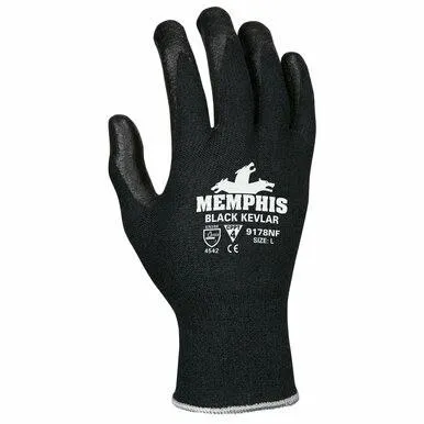 MCR Memphis Black Kevlar Cut Protection Gloves 9178NF