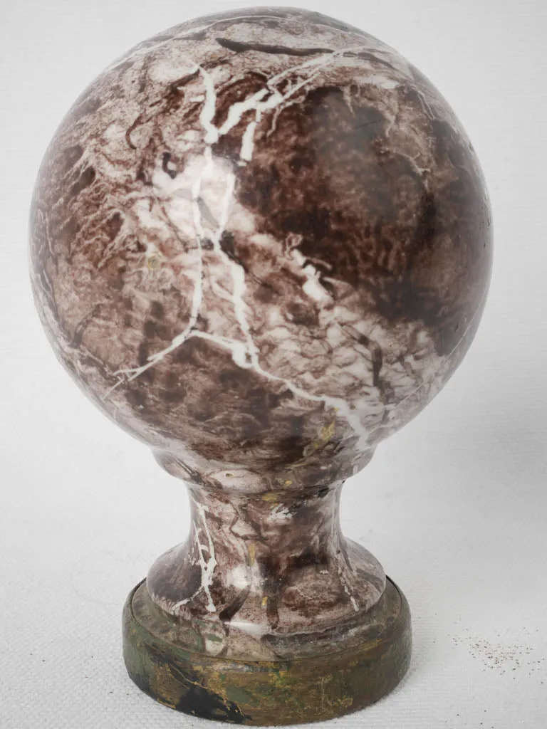 Napoleon III Purple Marble Balustrade Ball - 5½"