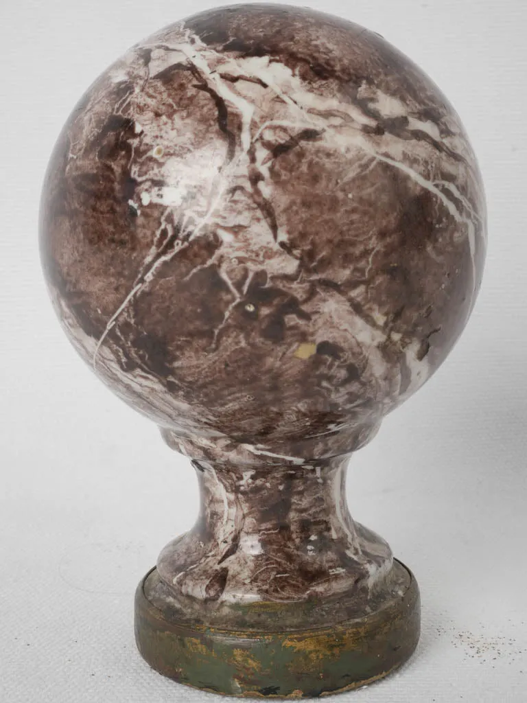 Napoleon III Purple Marble Balustrade Ball - 5½"