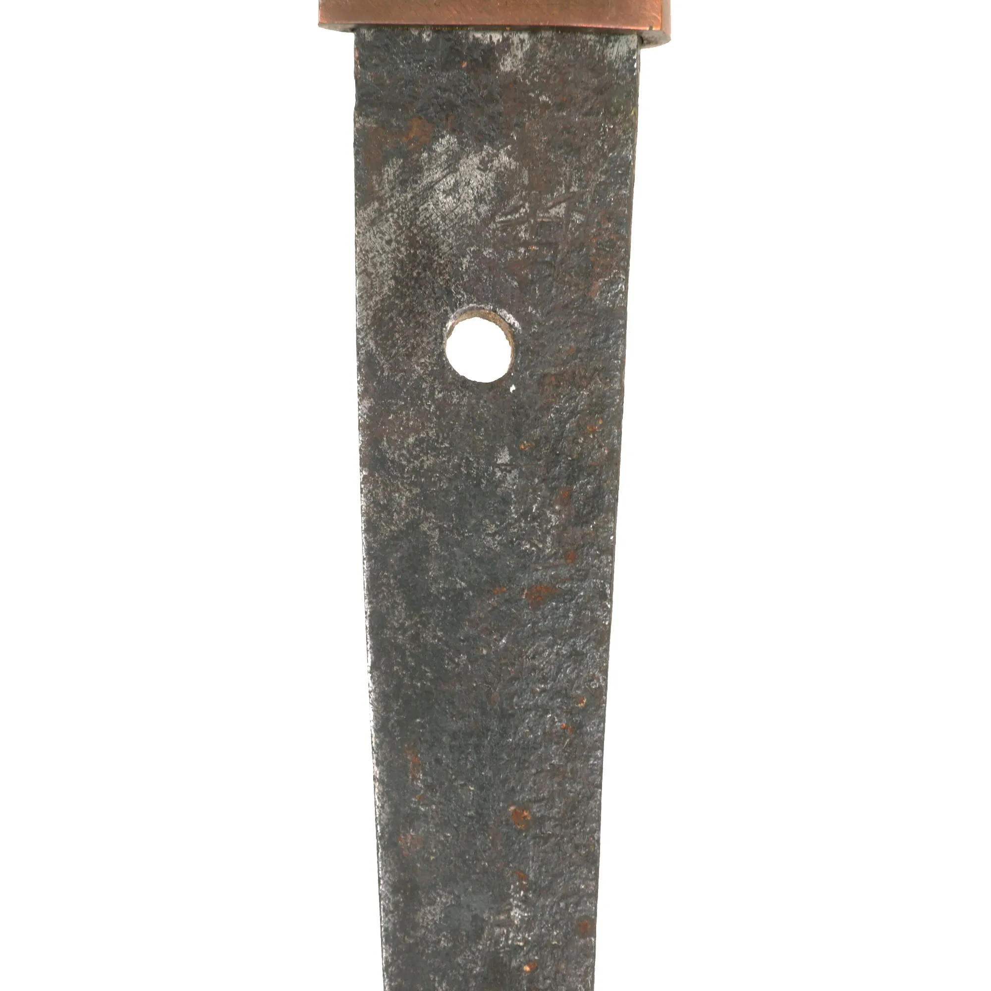 Original Japanese 17th Century Edo Period Katana Sword by FUJIWARA KATSUYOSHI with Lacquered Scabbard and Sageo Cord