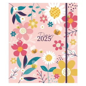 Otter House Fashion Diary Contemporary Floral Square Pocket Diary 2025