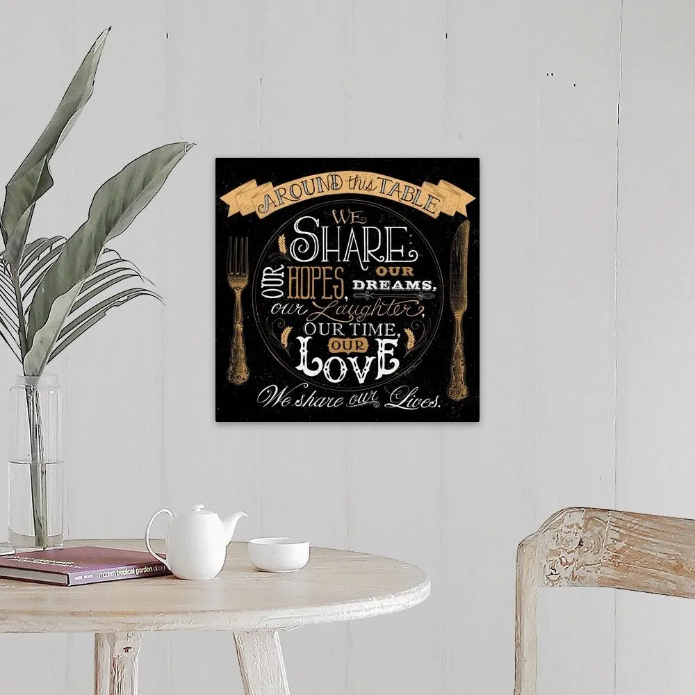 "Around This Table" Canvas Wall Art - Multi