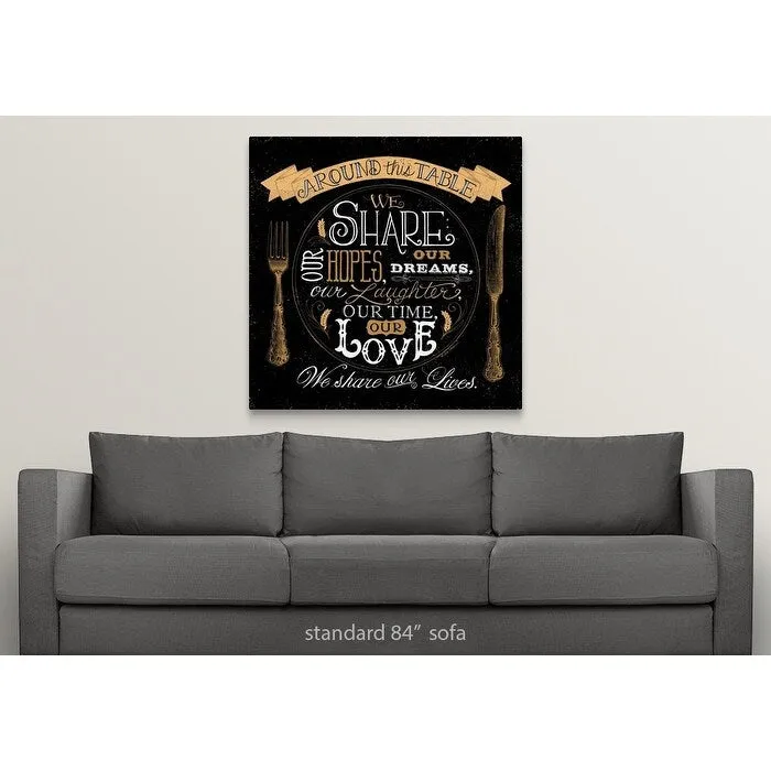 "Around This Table" Canvas Wall Art - Multi