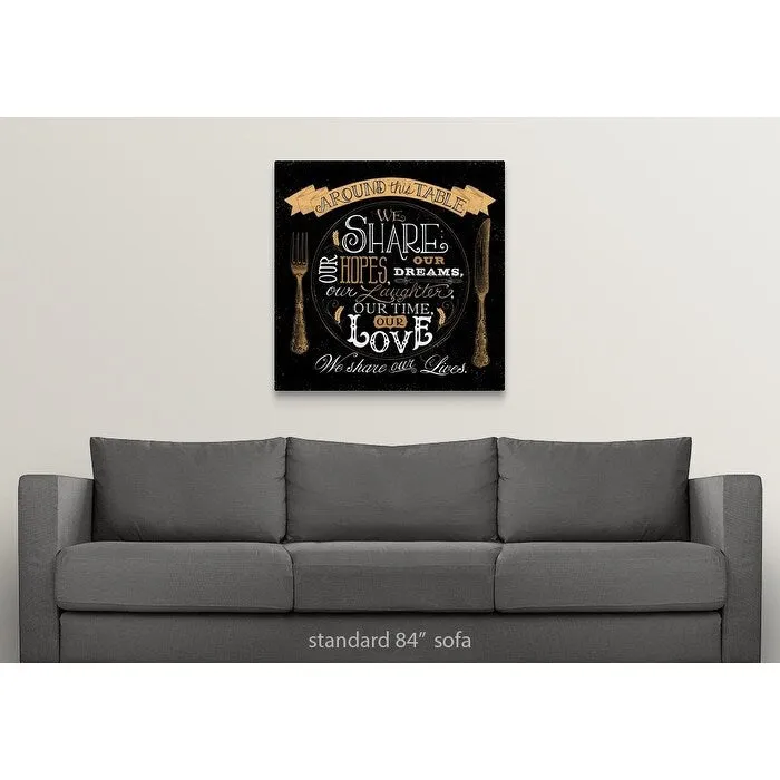 "Around This Table" Canvas Wall Art - Multi