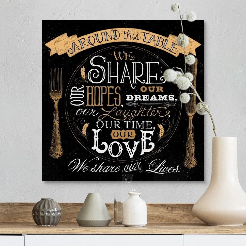 "Around This Table" Canvas Wall Art - Multi