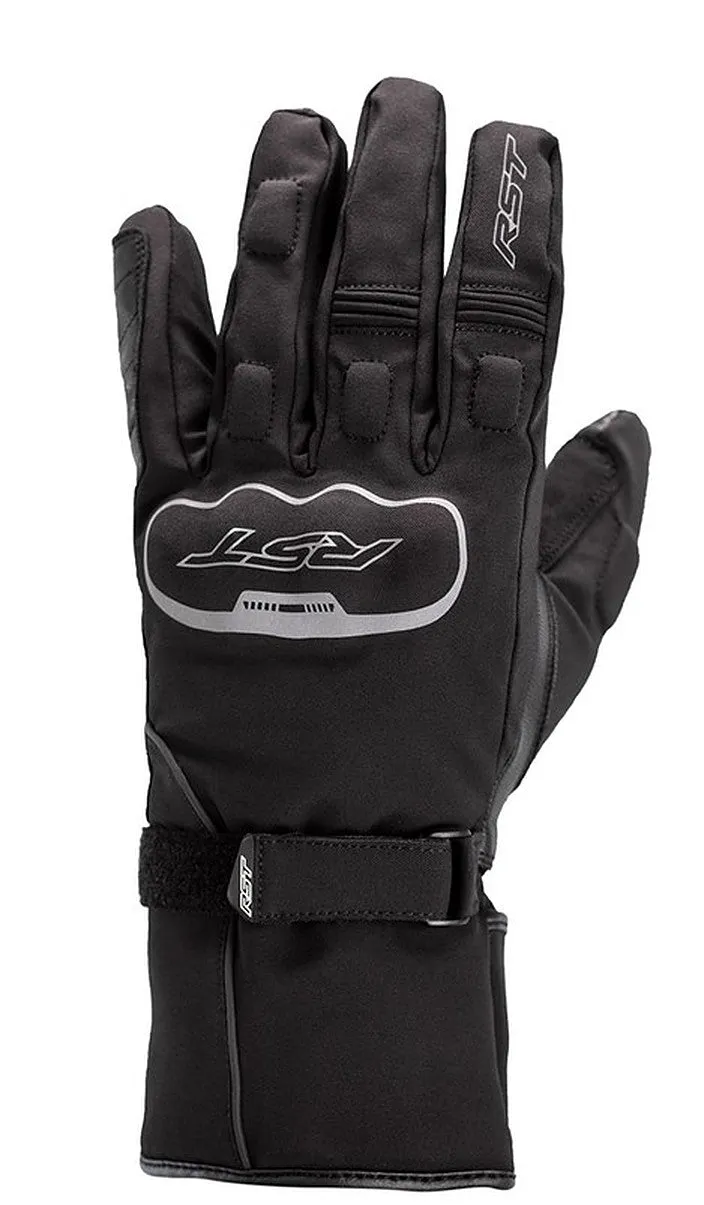 RST Axiom CE Waterproof Textile / Leather Gloves - Black