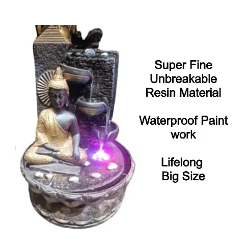 Sangam Homes Buddha Water Fountain for Indoor & Outoor Home Decor (1Ft x 6inch).