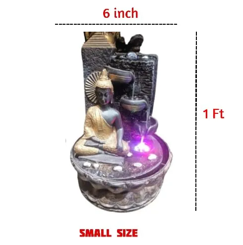 Sangam Homes Buddha Water Fountain for Indoor & Outoor Home Decor (1Ft x 6inch).