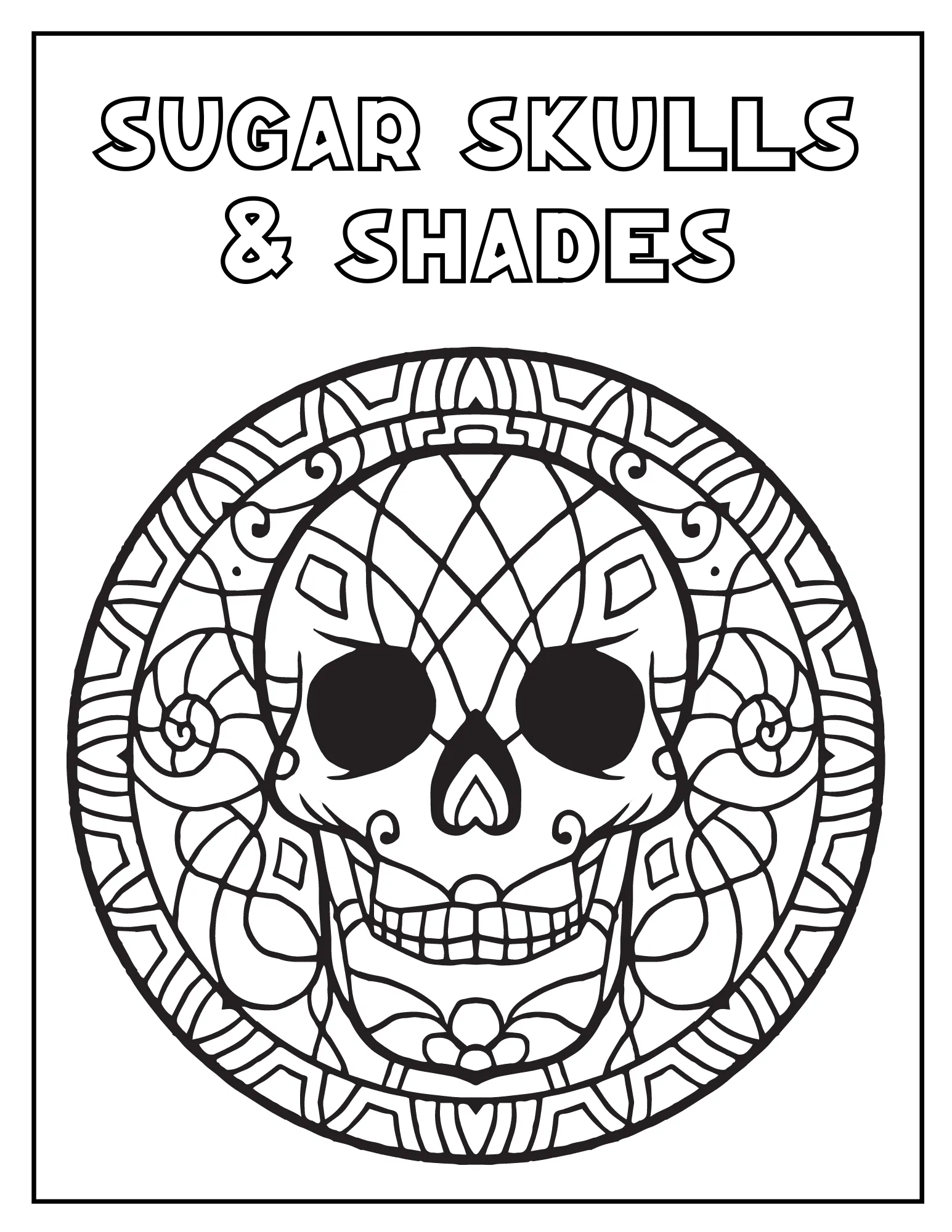 Skulltastic Colors: Printable Skull-Themed Coloring Book for Adults