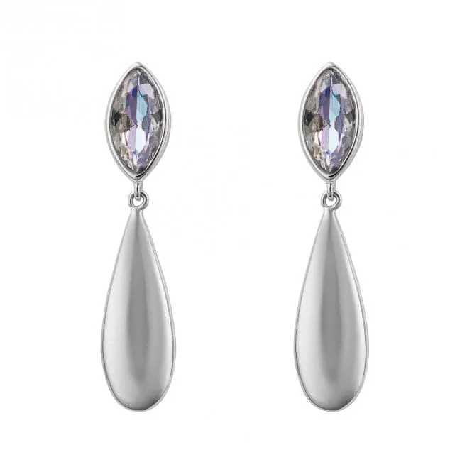 Sterling Silver Platinum Earrings E6368J