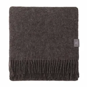 Tahua Wool Blanket [Grey brown melange]