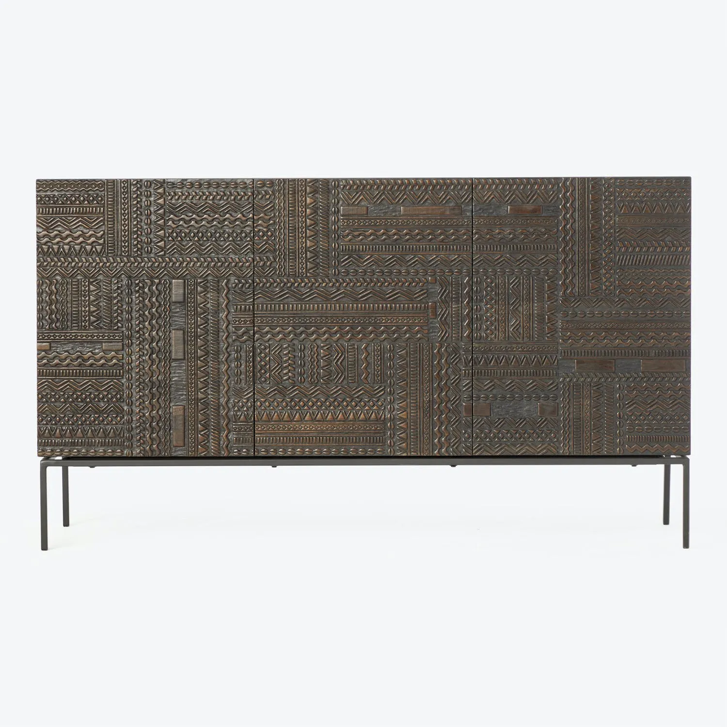 Teak Tabwa 3-Door Sideboard