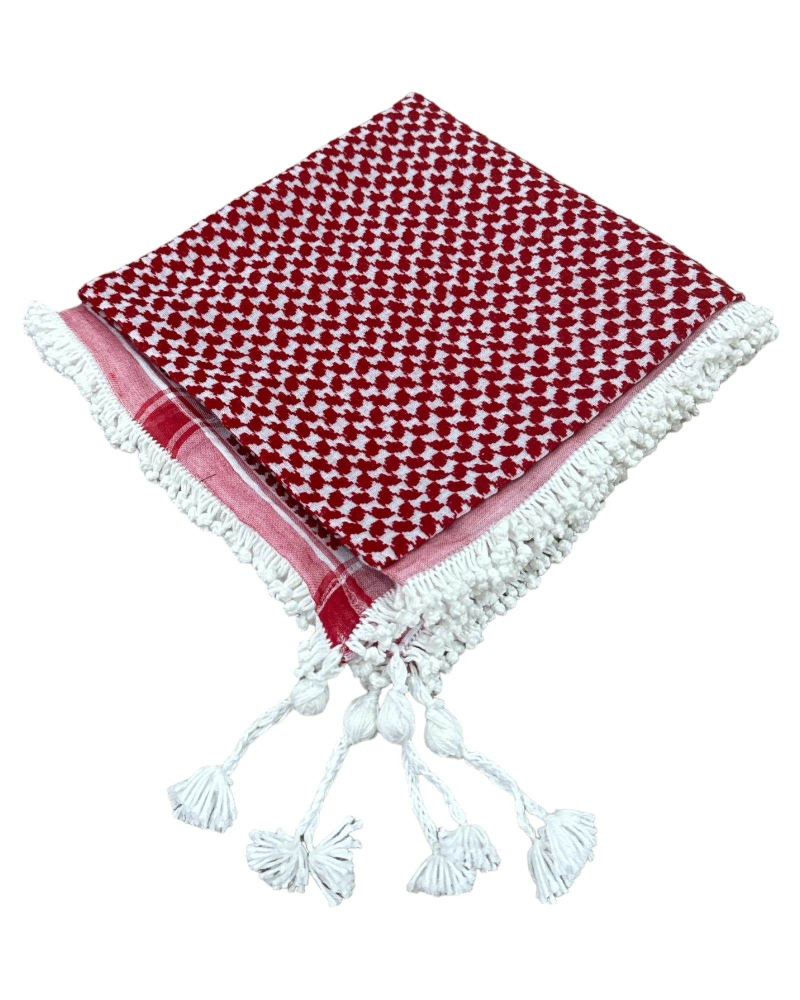 The OG Palestine Red & White Keffiyeh 2 (HAND MADE)