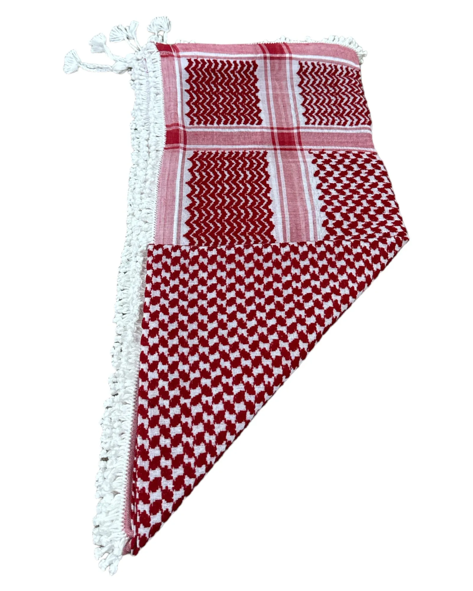 The OG Palestine Red & White Keffiyeh 2 (HAND MADE)