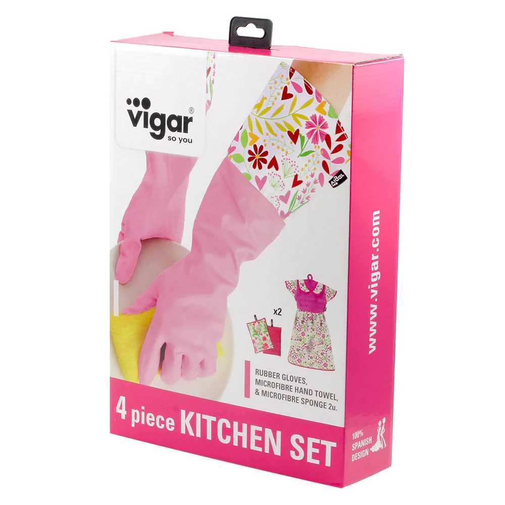 Vigar Kitchen Cleaning Accessories Set (KT022708) White