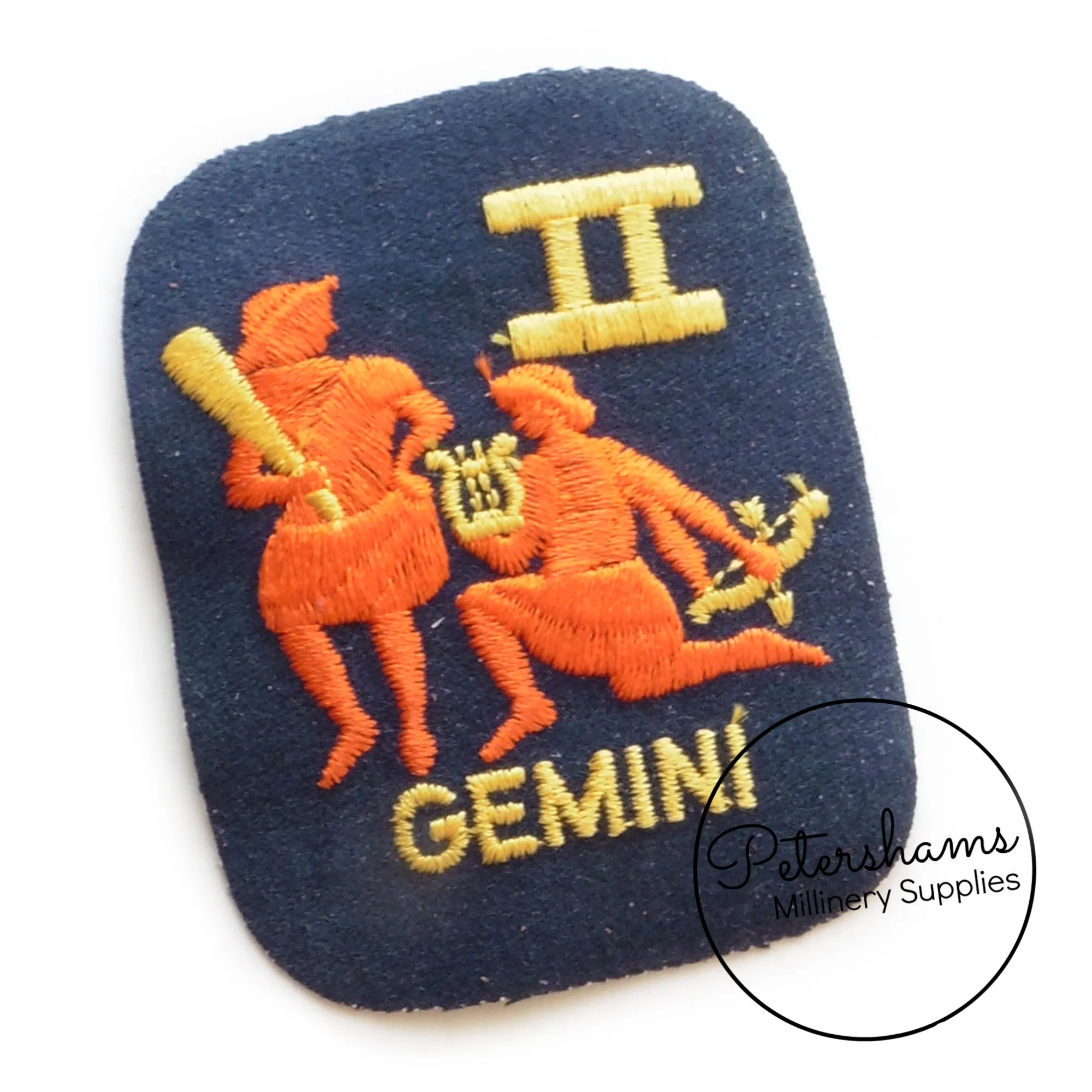 Vintage 1960s Denim Iron-On Zodiac Patches