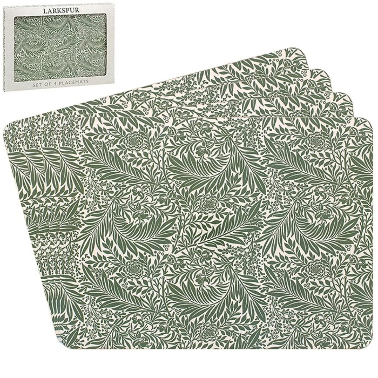 William Morris Set of 4 Larkspur Leaves Placemats