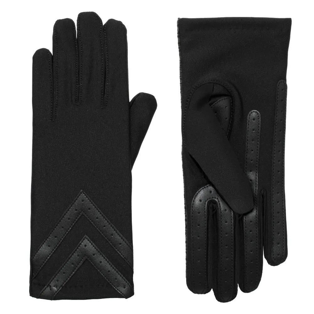 Women’s Isotoner Chevron Spandex Gloves