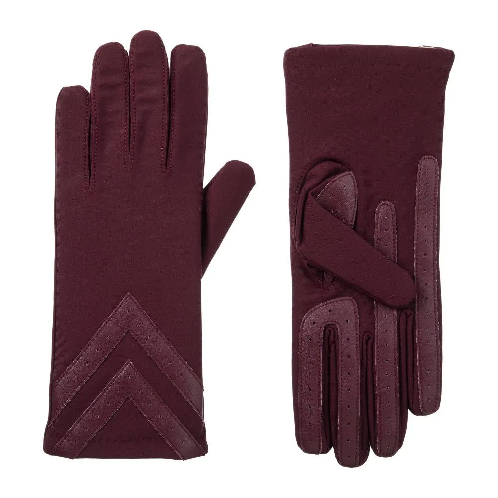 Women’s Isotoner Chevron Spandex Gloves